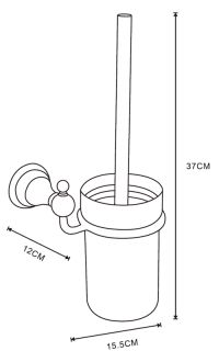 Ерш Azario ELVIA AZ-91113G подвесной с керамической колбой